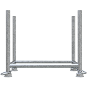 Stackable pallet | 0,90m x 0,70m x 0,70m | galvanized | with closed hook